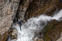 Klettersteig, klettern, Klettersport, &Uuml;berquerung, Wasserfall